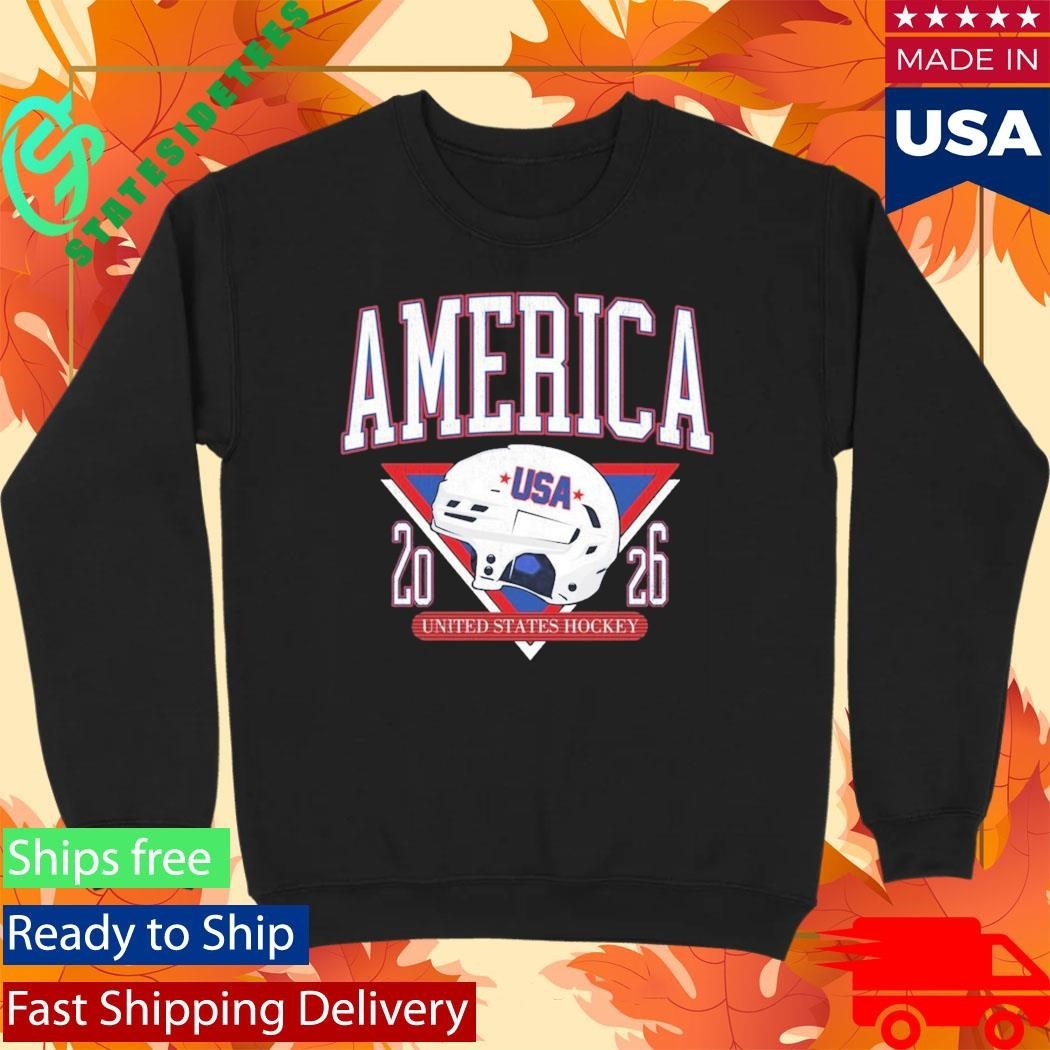 America United States Hockey Helmet Usa 2026 Shirt Unisex , , , Long Sleeve Tee