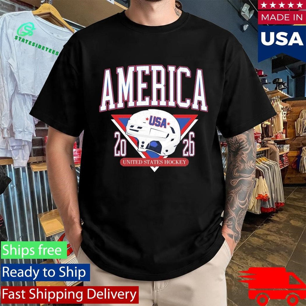 America United States Hockey Helmet Usa 2026 Shirt Unisex , , , Long Sleeve Tee