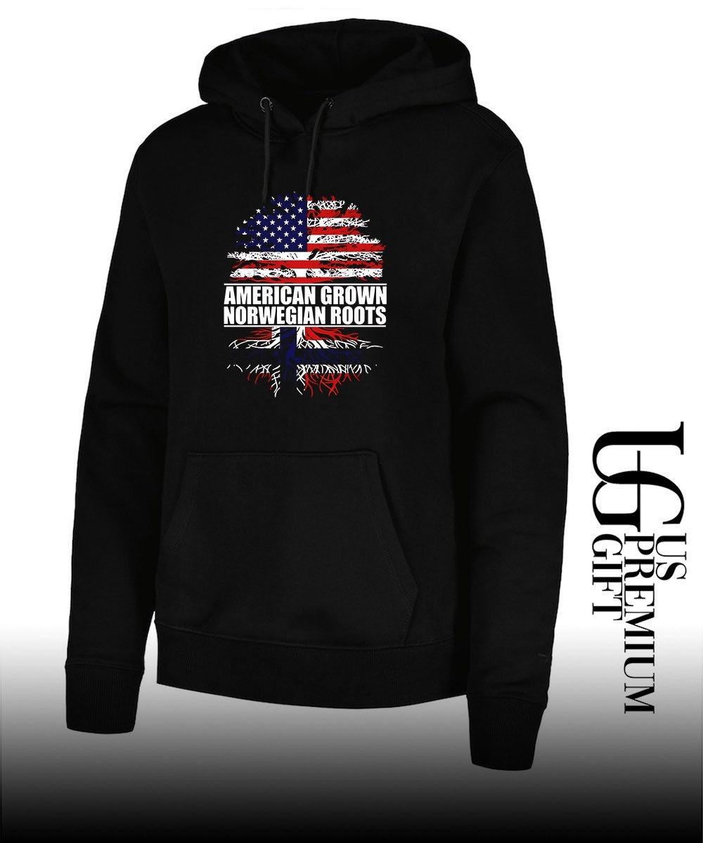 American Norwegian heritage roots American grown Norwegian roots tree shirt