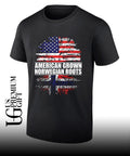 American Norwegian heritage roots American grown Norwegian roots tree shirt