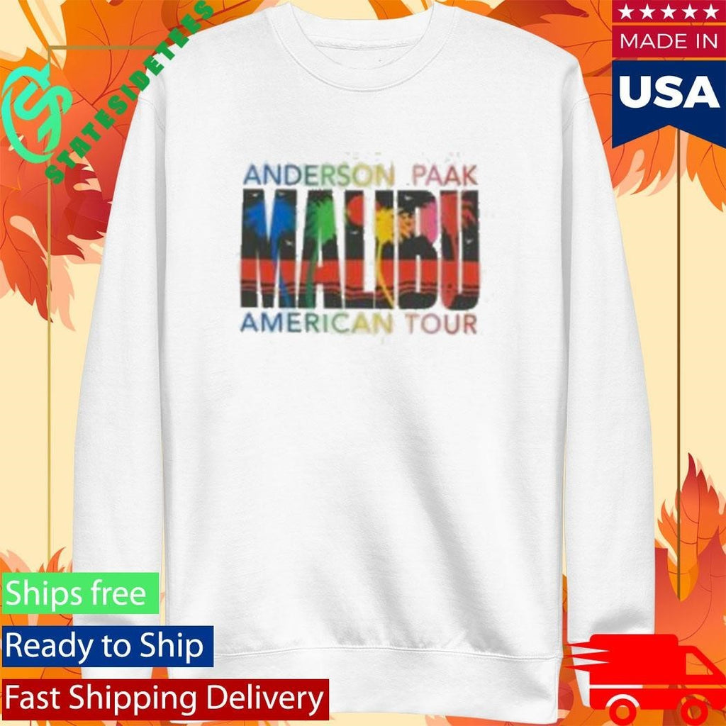 Anderson Paak Malibu American Tour Shirt Unisex , , , Long Sleeve Tee