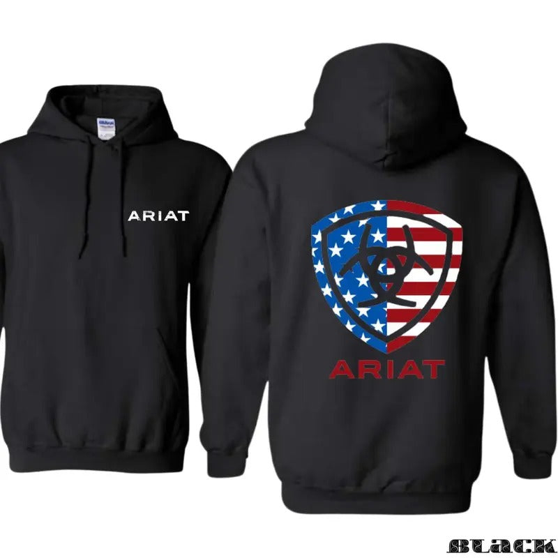 Ariat Classic American Flag Logo Outdoor Activities Casual Womenswear. Underwear T-Shirts