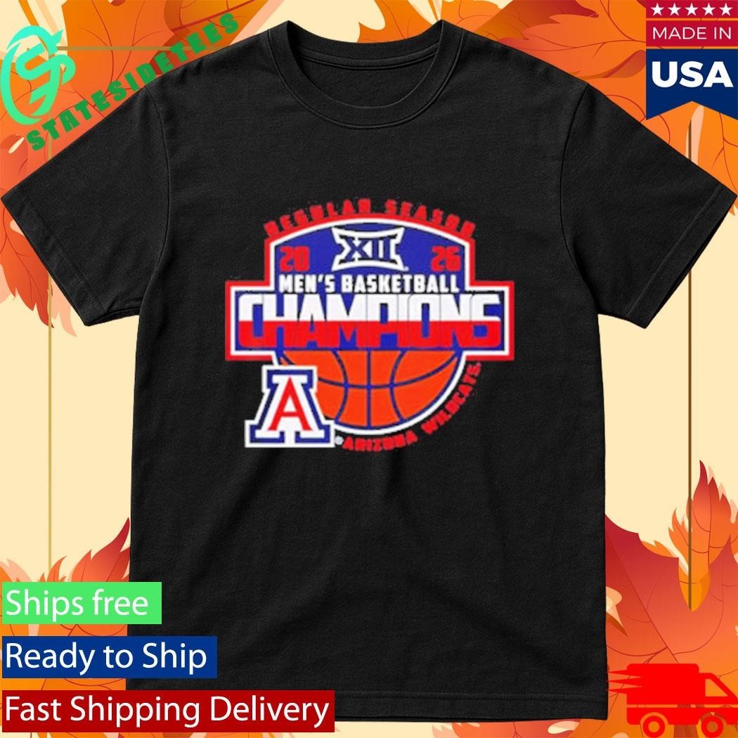Arizona Wildcats 2026 Big 12 Men’s Basketball Regular Season Champions Shirt Unisex , , , Long Sleeve Tee