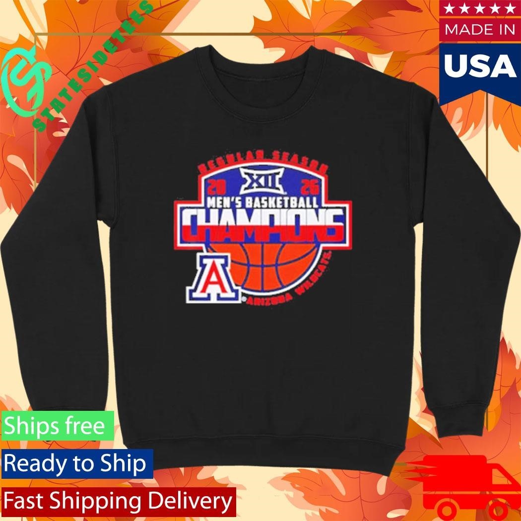 Arizona Wildcats 2026 Big 12 Men’s Basketball Regular Season Champions Shirt Unisex , , , Long Sleeve Tee