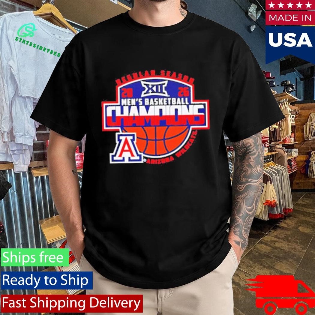 Arizona Wildcats 2026 Big 12 Men’s Basketball Regular Season Champions Shirt Unisex , , , Long Sleeve Tee
