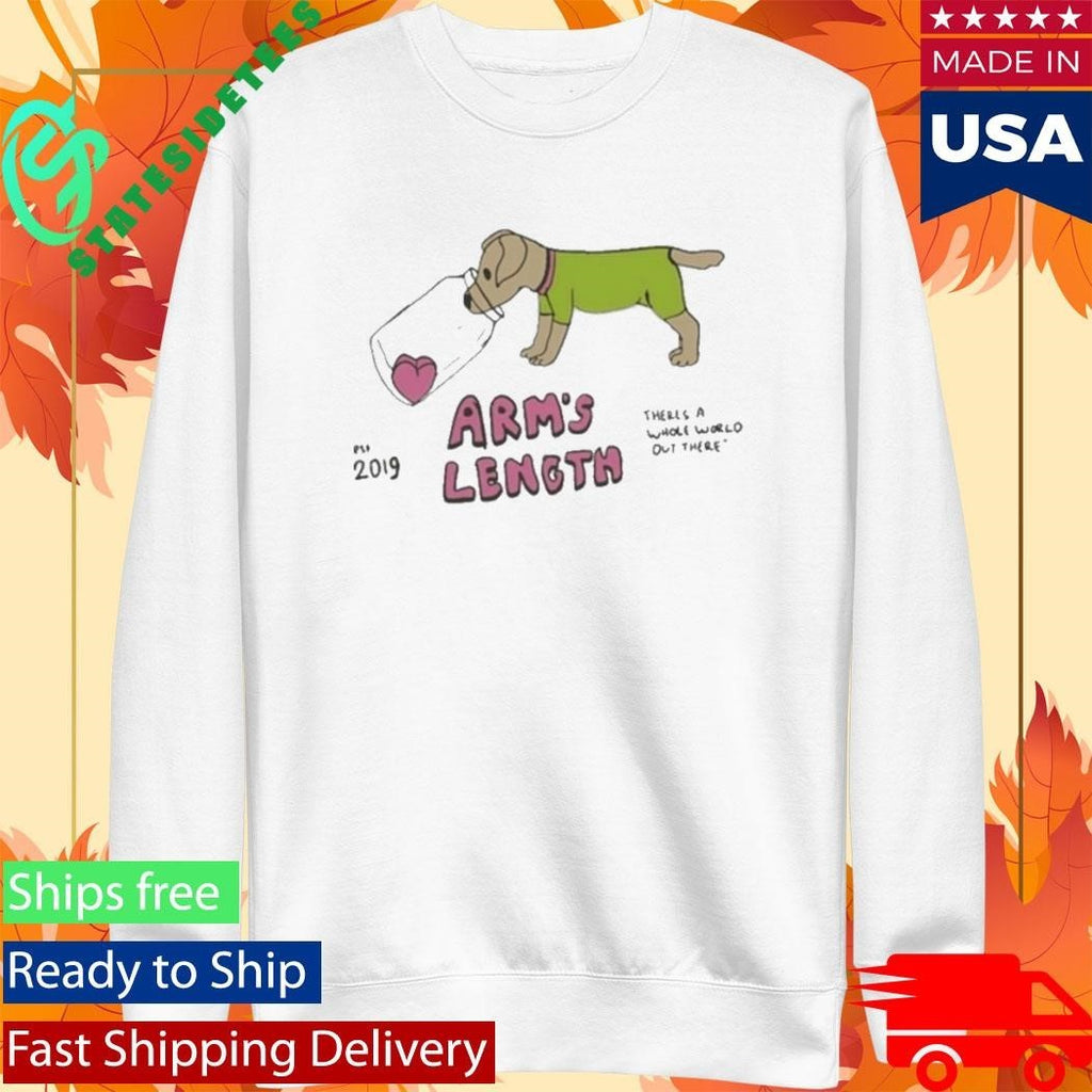 Arm’s Length Puppy Heart Unisex , , , Long Sleeve Tee