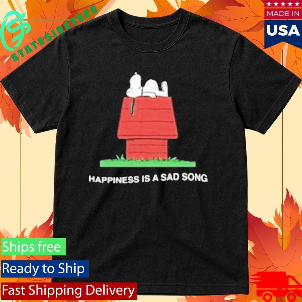 Assc X Peanuts Happiness Is A Sad Song Shirt Unisex , , , Long Sleeve Tee