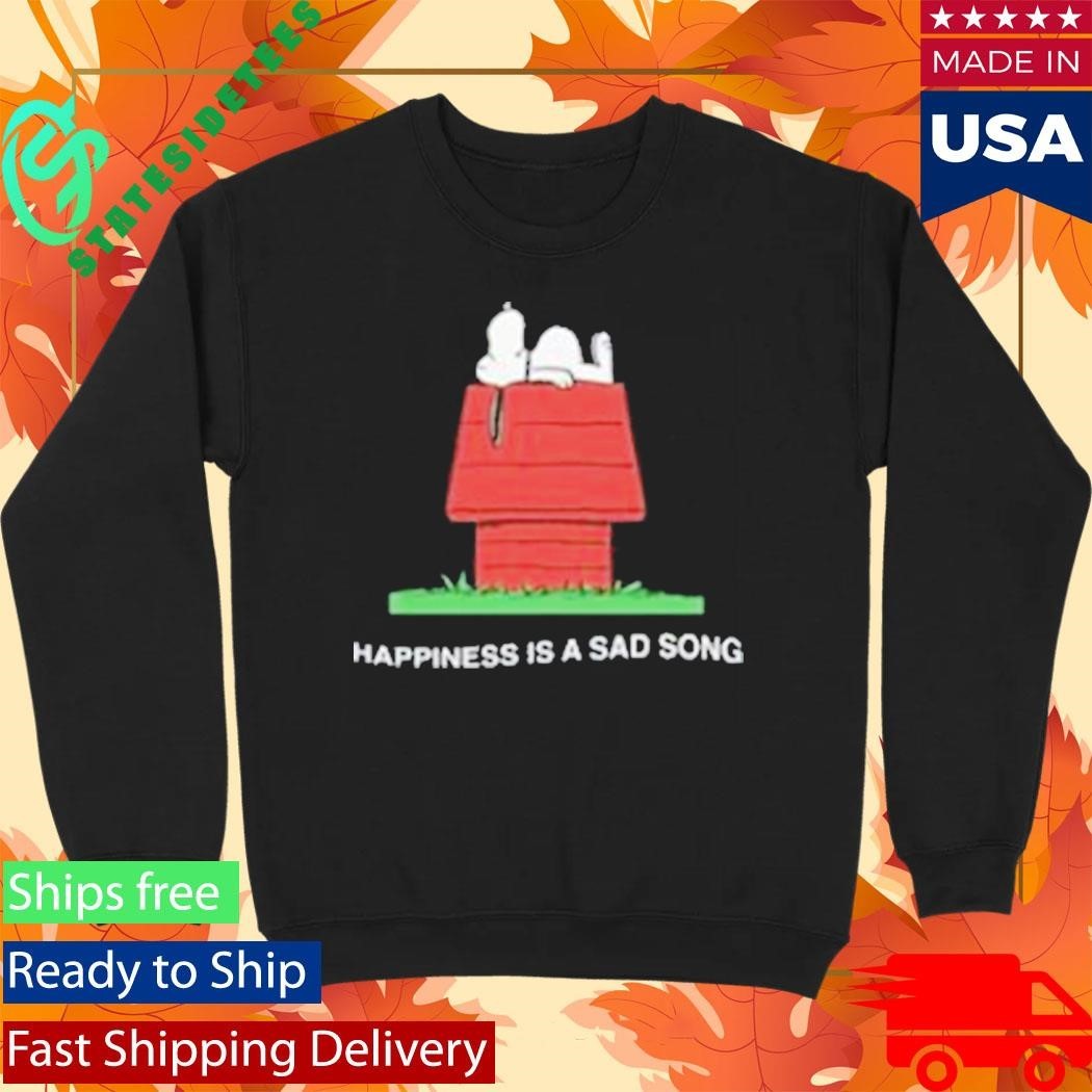 Assc X Peanuts Happiness Is A Sad Song Shirt Unisex , , , Long Sleeve Tee
