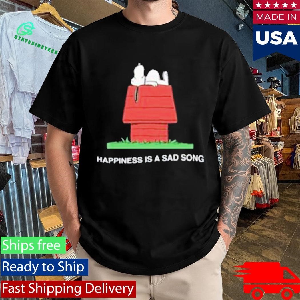 Assc X Peanuts Happiness Is A Sad Song Shirt Unisex , , , Long Sleeve Tee