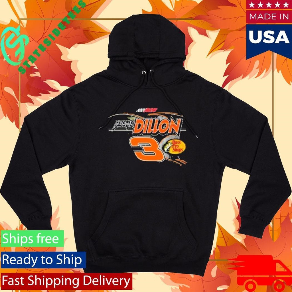 Austin Dillon 2026 Bass Pro Shops Winchester Black 2-Spot Shirt Unisex , , , Long Sleeve Tee