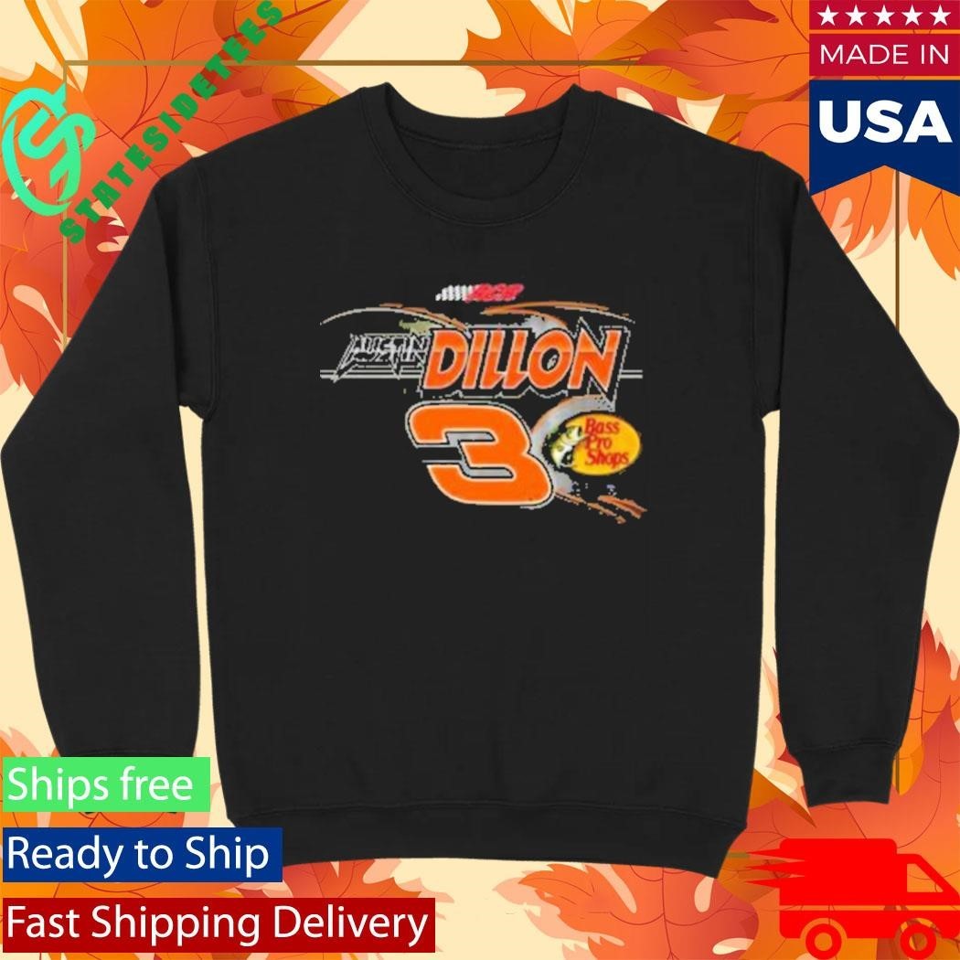 Austin Dillon 2026 Bass Pro Shops Winchester Black 2-Spot Shirt Unisex , , , Long Sleeve Tee