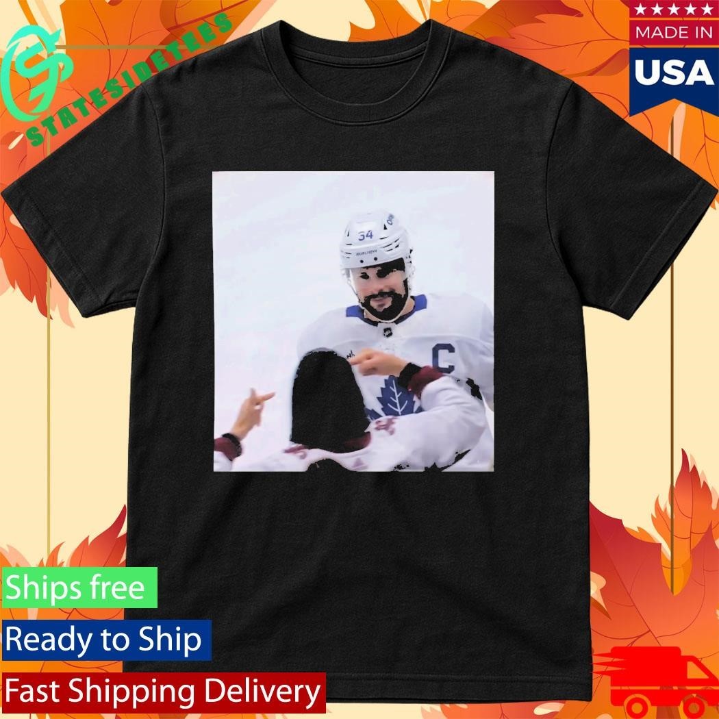 Auston Matthews Smirks At The Avs Fans Shirt Unisex , , , Long Sleeve Tee