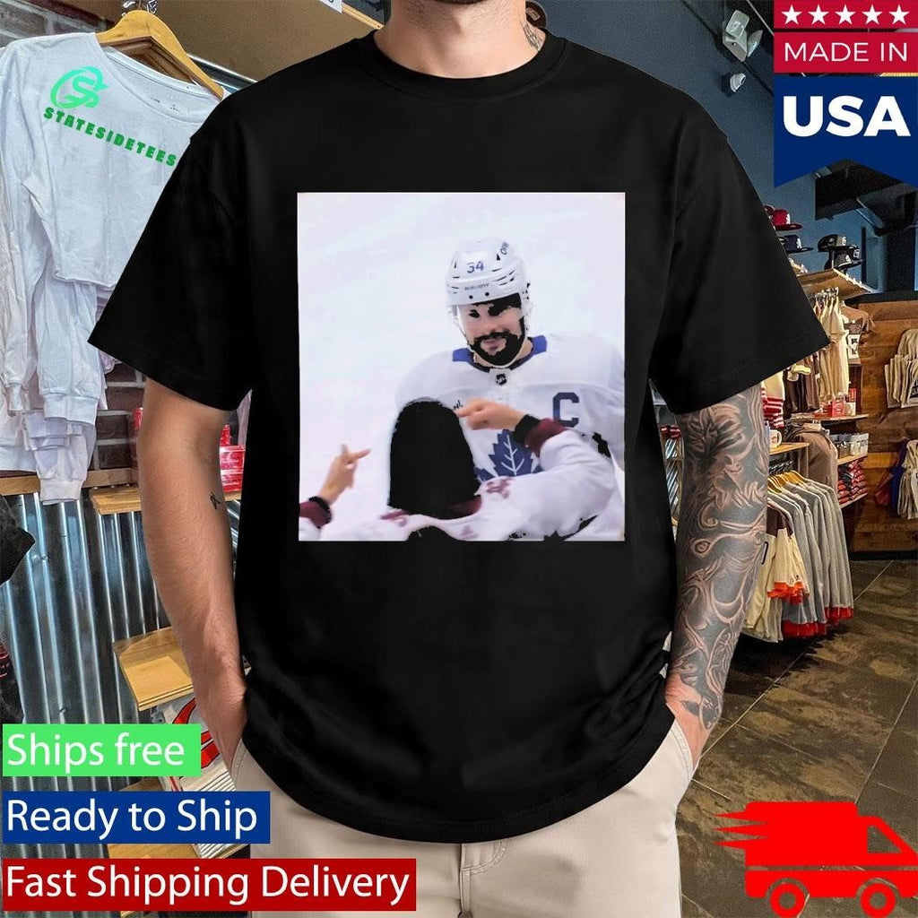 Auston Matthews Smirks At The Avs Fans Shirt Unisex , , , Long Sleeve Tee