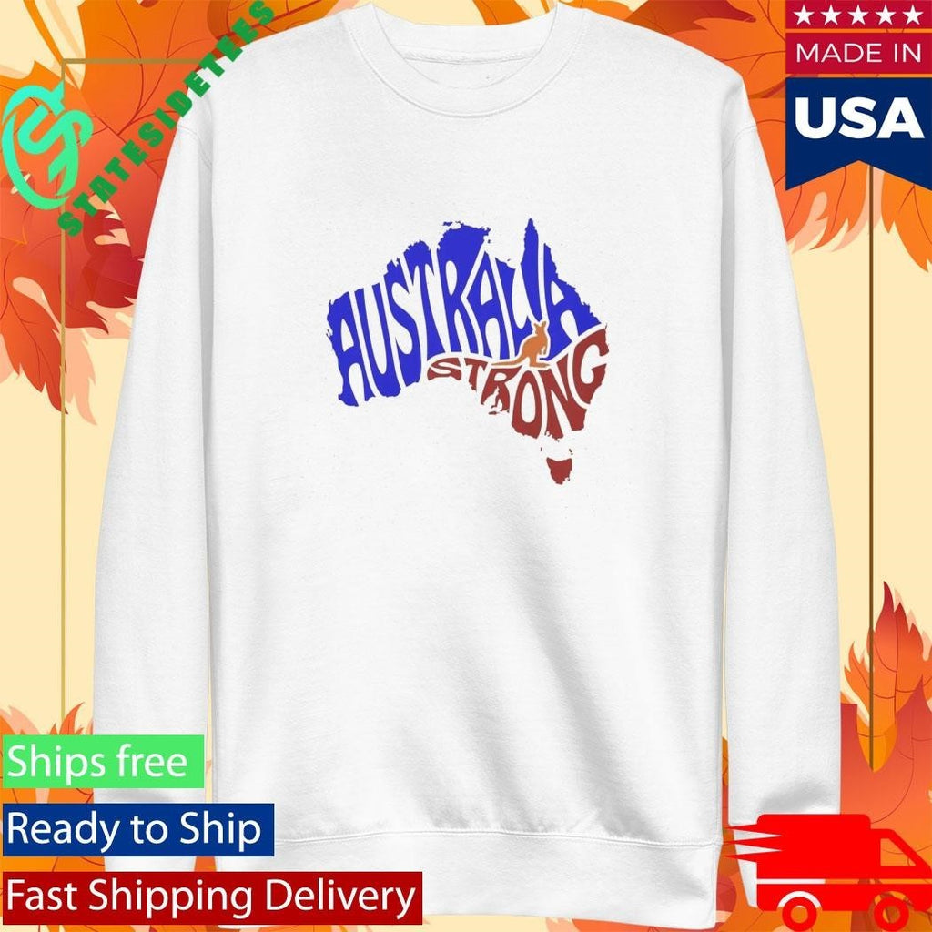 Australia Strong Map Shirt Unisex , , , Long Sleeve Tee
