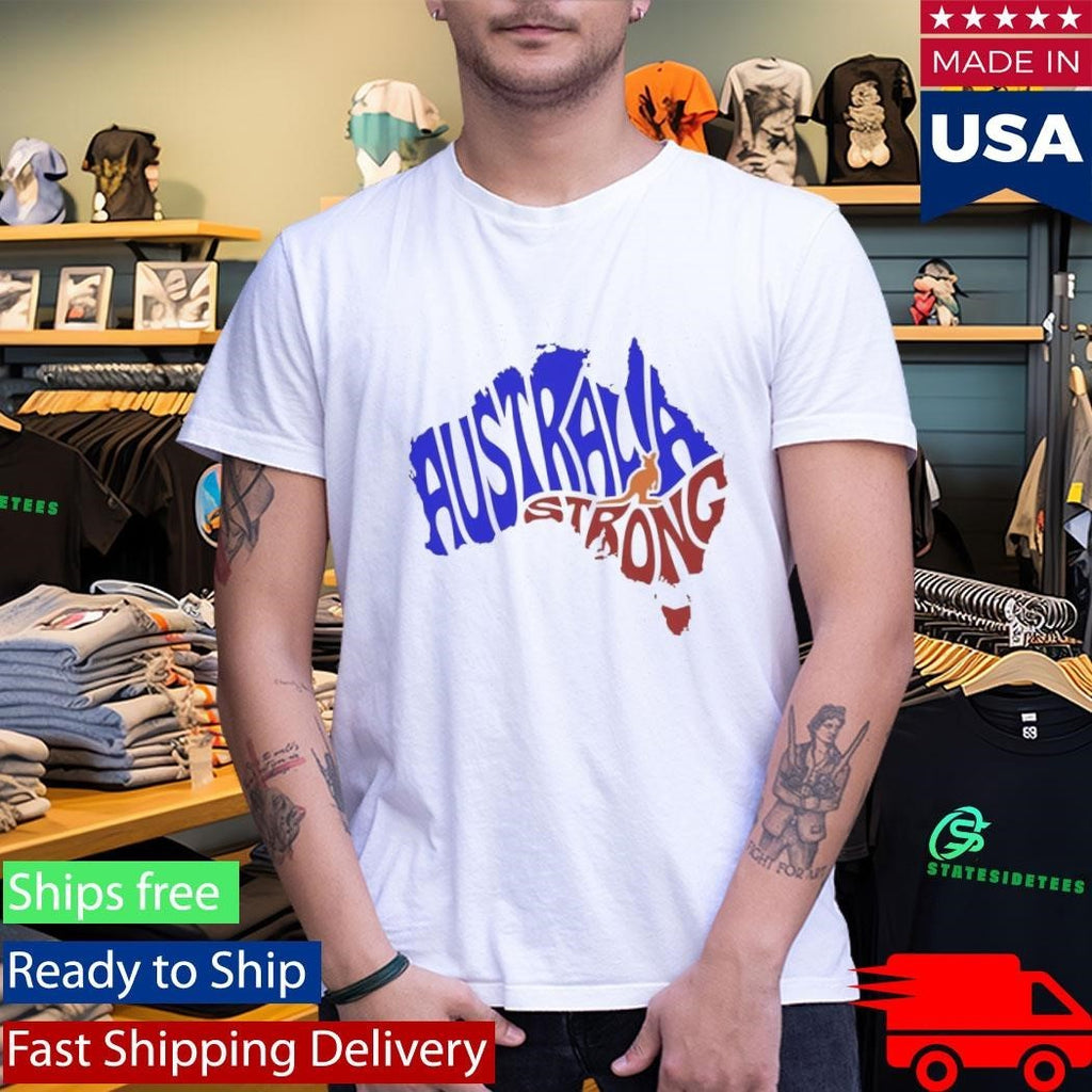 Australia Strong Map Shirt Unisex , , , Long Sleeve Tee