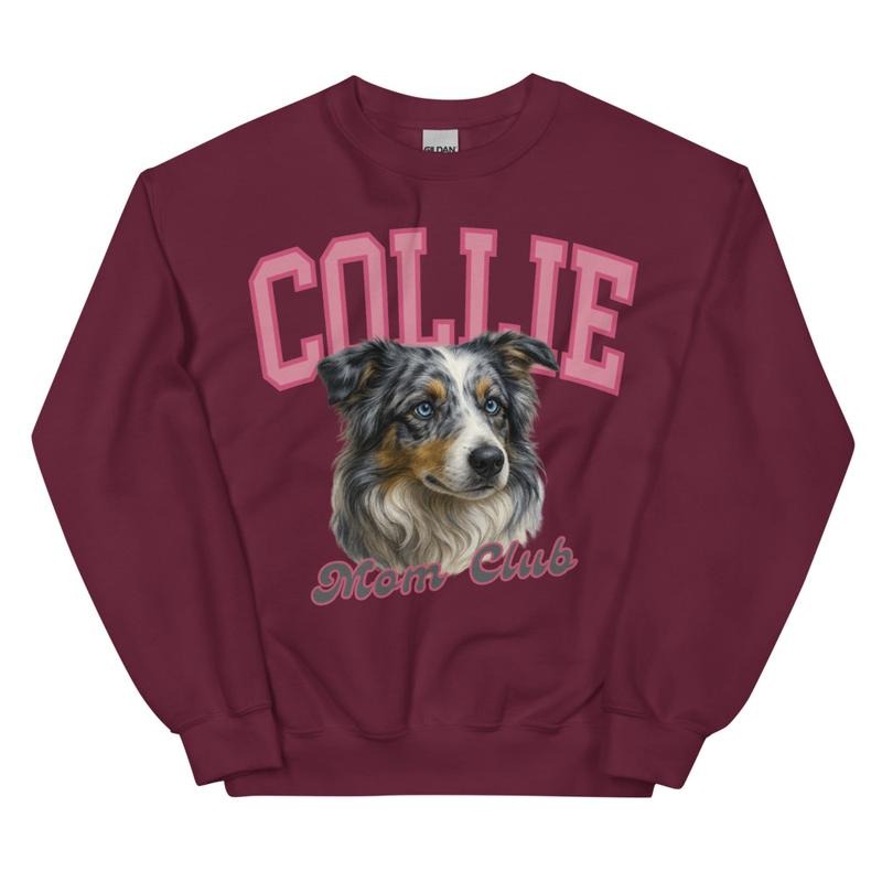 BLUE MERLE BORDER COLLIE Dog Mom Club T-Shirts