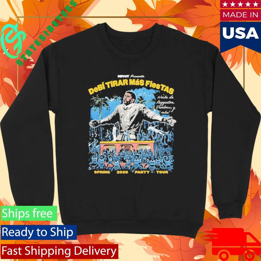 Bad Bunny Spring 2026 Party Tour Debi Tirar Mas Fiestas Schedule Tour Dates Shirt Unisex , , , Long Sleeve Tee