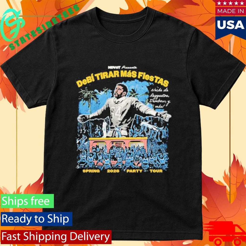 Bad Bunny Spring 2026 Party Tour Debi Tirar Mas Fiestas Schedule Tour Dates Shirt Unisex , , , Long Sleeve Tee