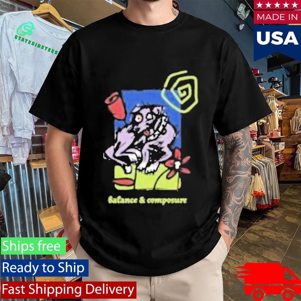 Balance And Composure Dog Flower Shirt Unisex , , , Long Sleeve Tee