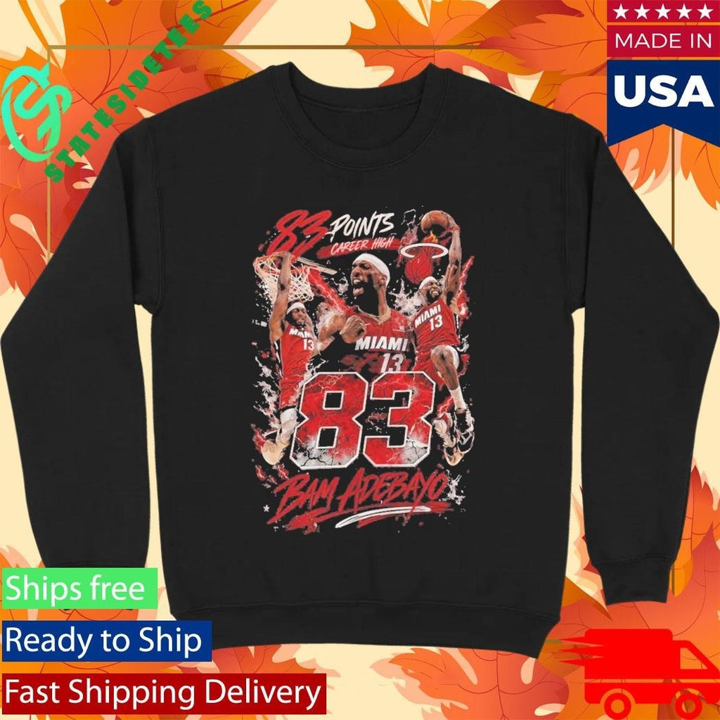 Bam Adebayo 83 Points Career High Shirt Unisex , , , Long Sleeve Tee