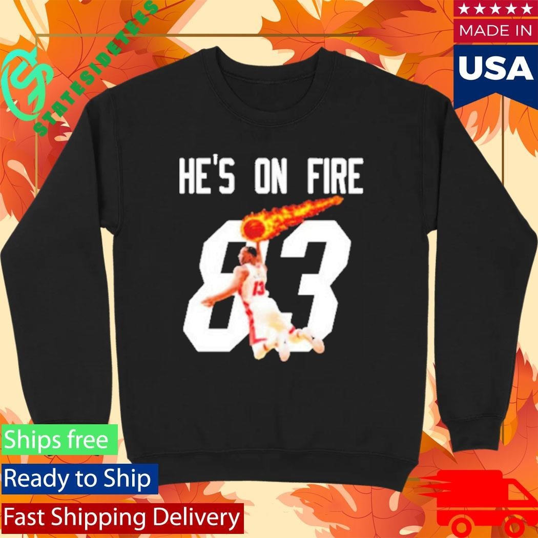 Bam Adebayo 83 Points He’s On Fire Shirt Unisex , , , Long Sleeve Tee
