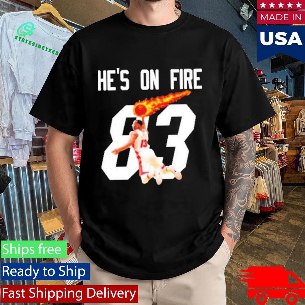 Bam Adebayo 83 Points He’s On Fire Shirt Unisex , , , Long Sleeve Tee