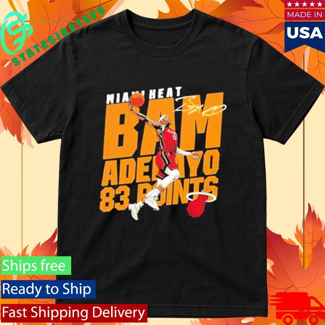 Bam Adebayo Miami Heat Adebayo 83 Points Shirt Unisex , , , Long Sleeve Tee