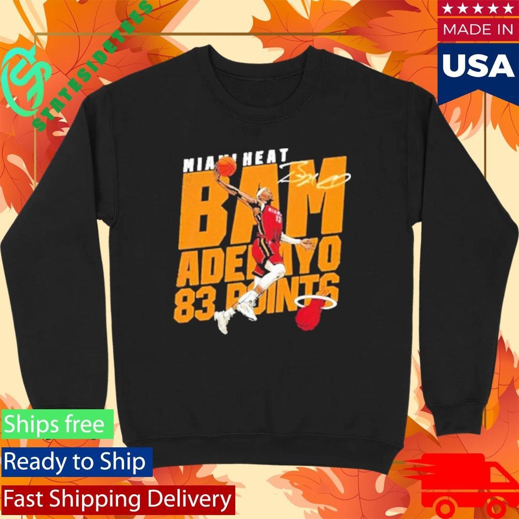 Bam Adebayo Miami Heat Adebayo 83 Points Shirt Unisex , , , Long Sleeve Tee