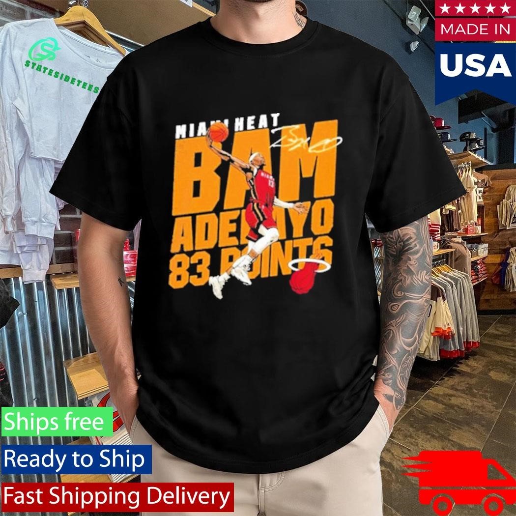 Bam Adebayo Miami Heat Adebayo 83 Points Shirt Unisex , , , Long Sleeve Tee