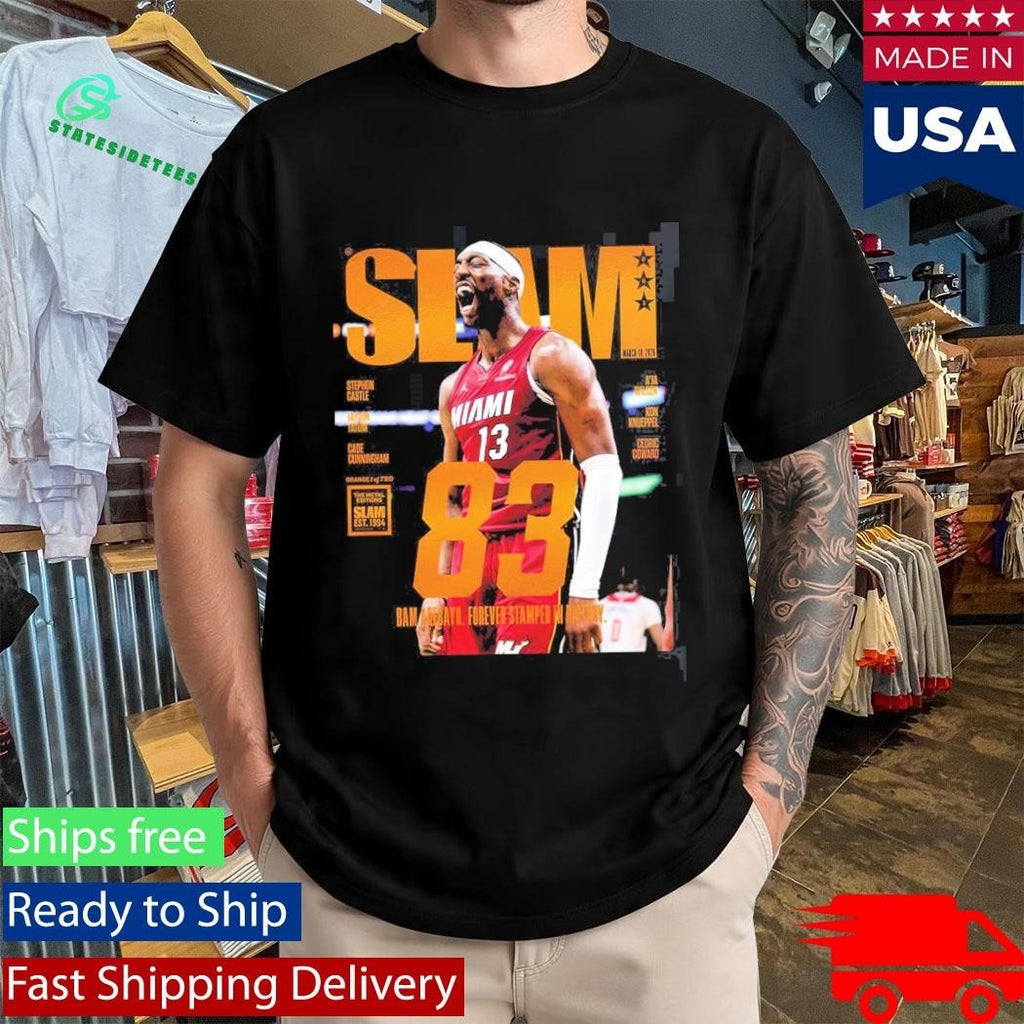Bam Adebayo Miami Heat On The Cover Of SLAM 261 83 Points Forever Stamped In History Orange Metal Edition