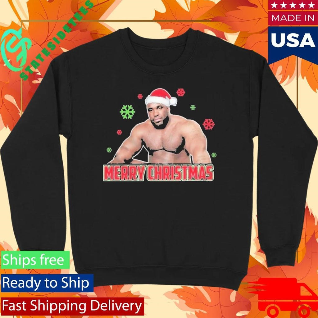 Barry Wood Meme Well Endowed Man Santa Hat Shirt Unisex , , , Long Sleeve Tee