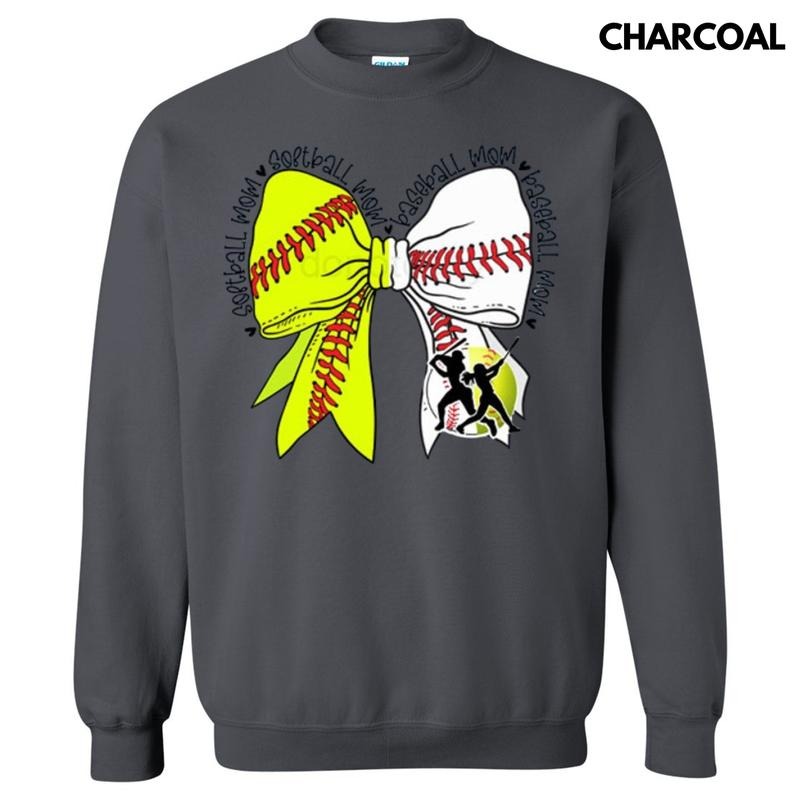 Baseball & Softball Mom Bow T-Shirts