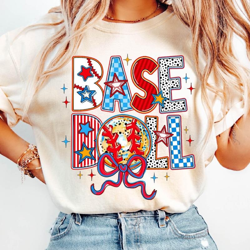 Baseball Coquette Game Day Baseball Baseball Mama Retro Baseball Mom T-Shirts