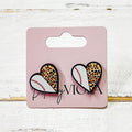 Baseball Heart Leopard Stud Earrings T-Shirts