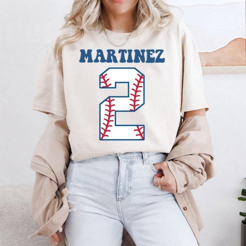 Baseball Mom Shirt My Baseball Mom Era Shirt Sports Mom Shirt Game Day Baseball Name Number Shirt Baseball Mom Shirt 2 T-Shirts