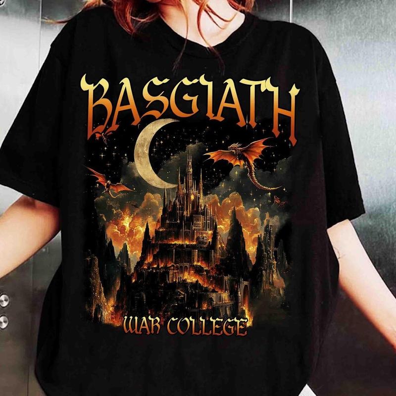 Basgiath War College Shirt Fourth Wing Dragon Rider Shirt Fourth Wing Riders Quadrant Book Bookish T-Shirts