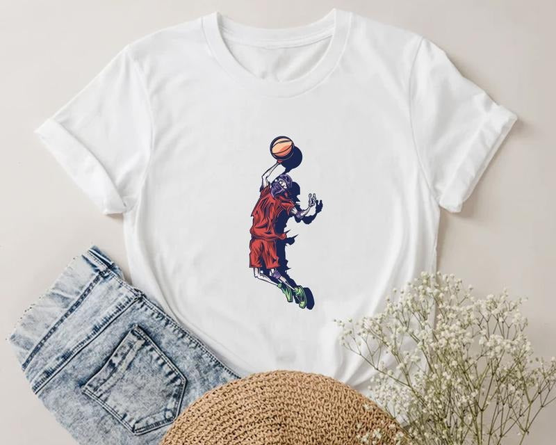 Basketball Slam Dunk Shirt Basketball Fabric Cotton T-Shirts