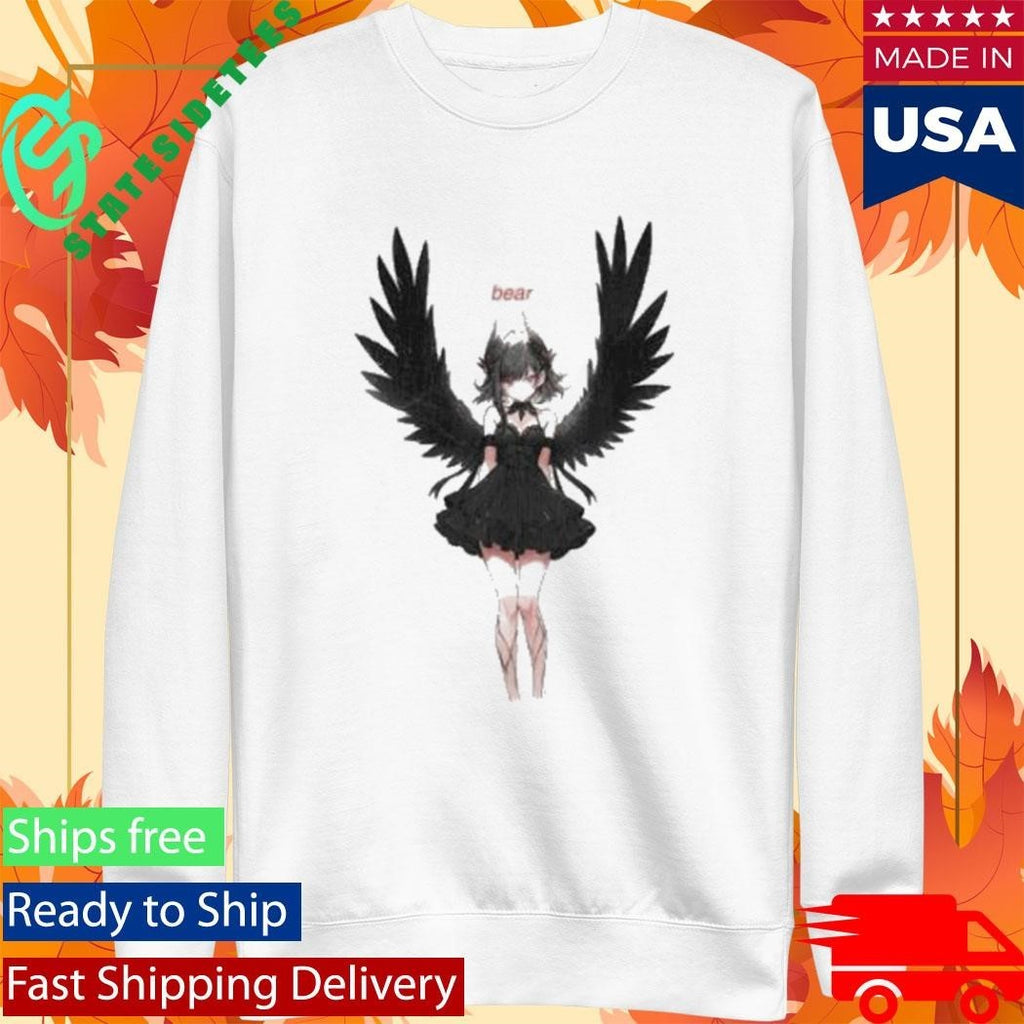 Bear Anime Angel Shirt Unisex , , , Long Sleeve Tee