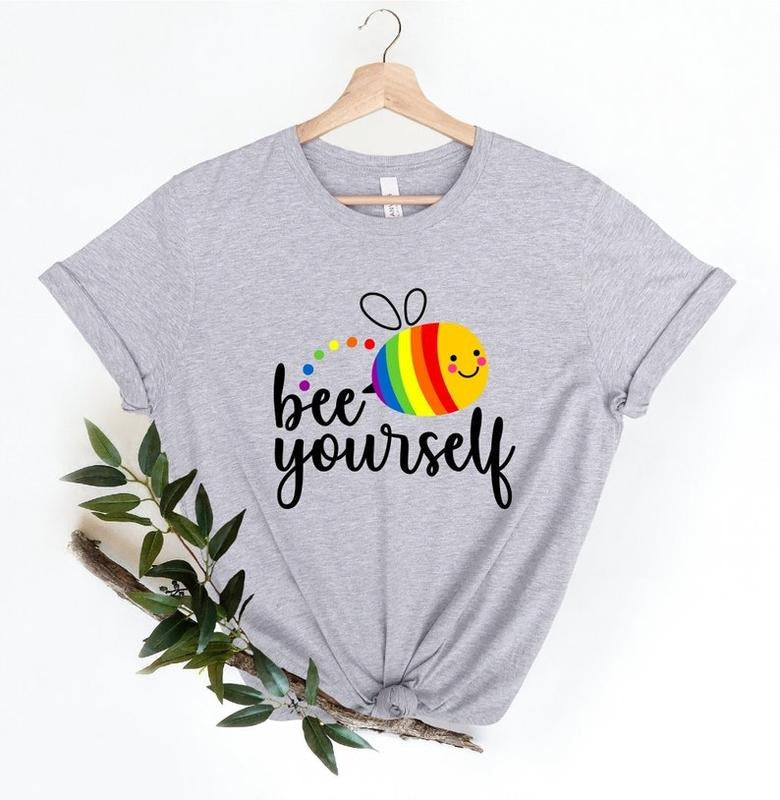 Bee Yourself Shirt Pride Shirt Pride Month Shirt Gay Pride LGBT Shirt Equality Shirt LGBTQ Rainbow Shirt LGBT Pride Shirt Be Kind T-Shirts