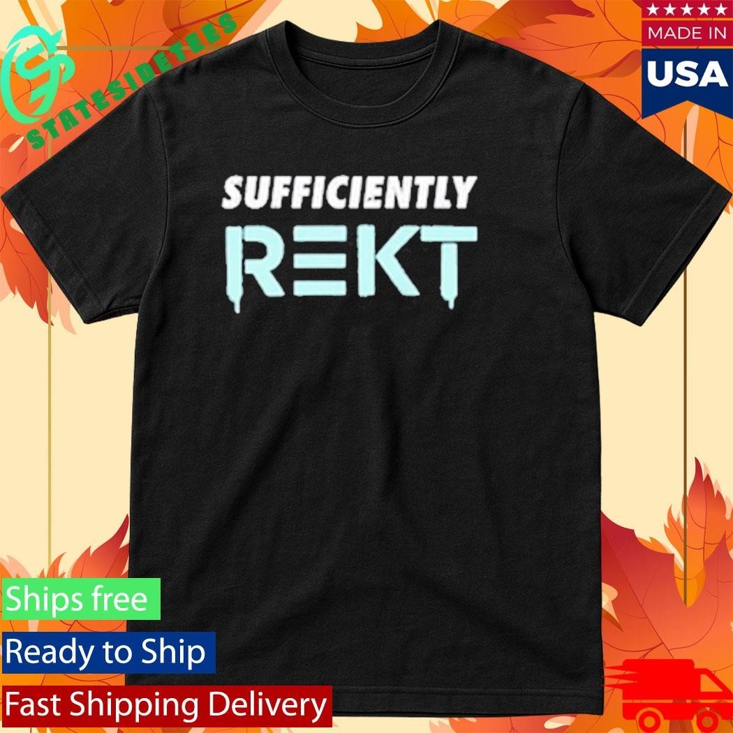 Benjamin Cowen Wearing Sufficiently Rekt Shirt Unisex , , , Long Sleeve Tee