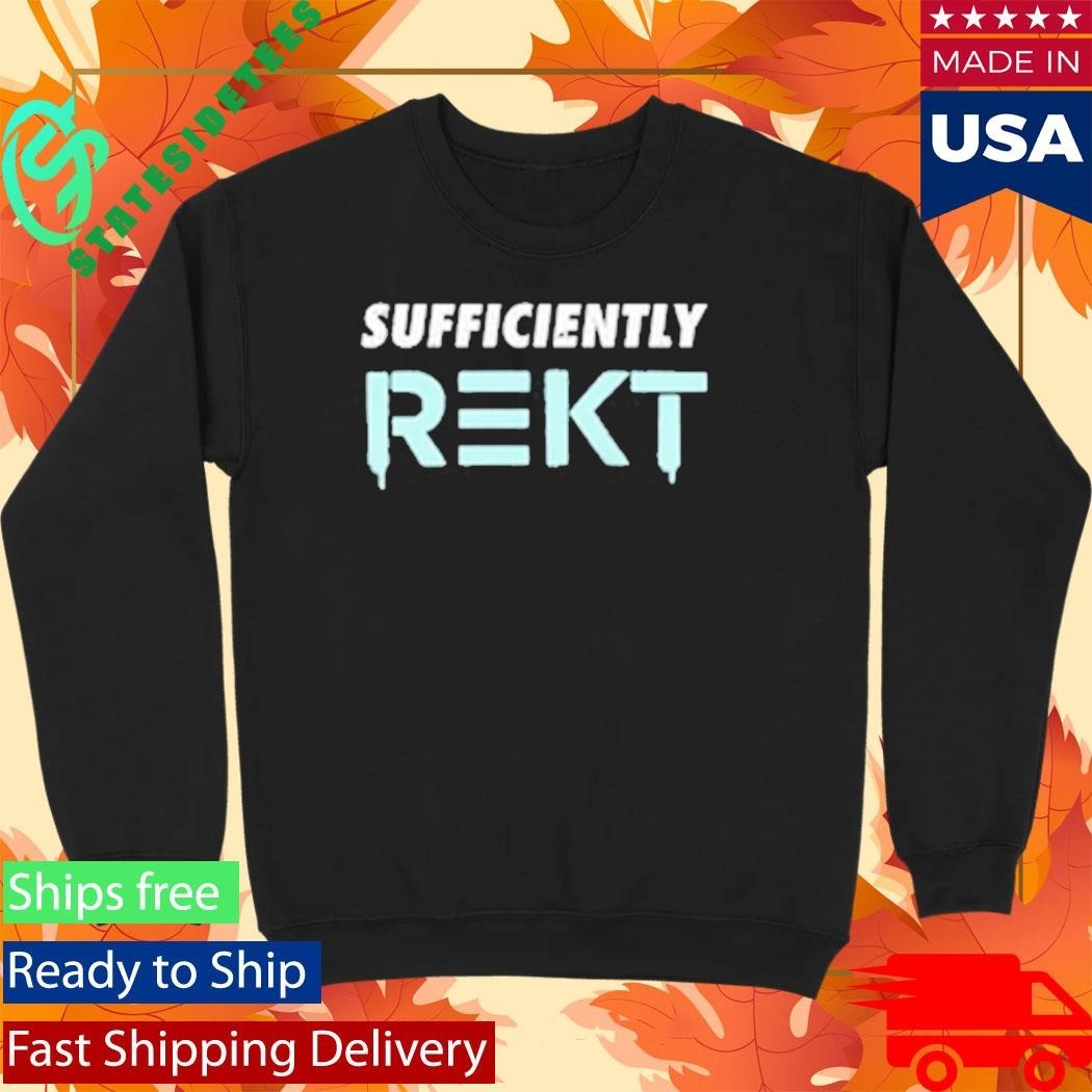 Benjamin Cowen Wearing Sufficiently Rekt Shirt Unisex , , , Long Sleeve Tee