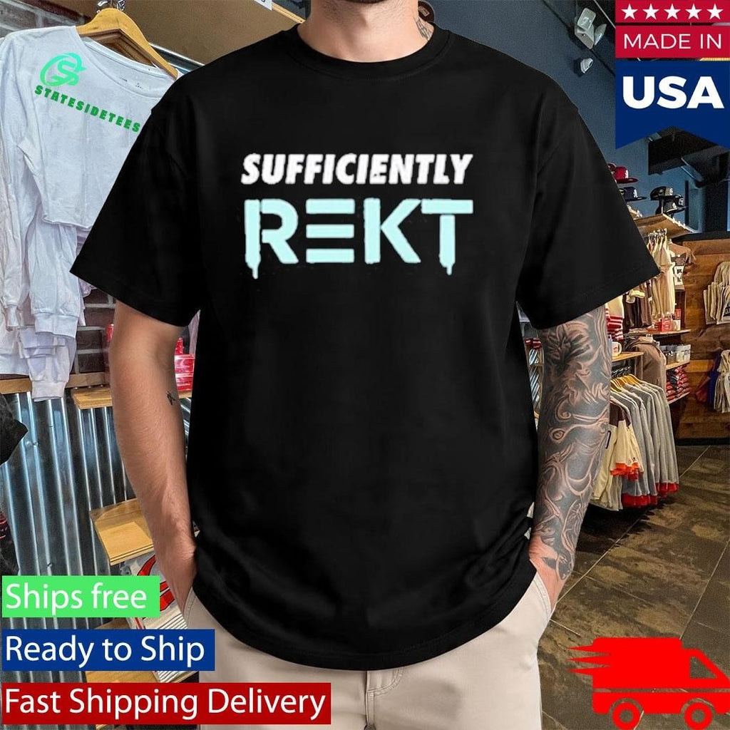 Benjamin Cowen Wearing Sufficiently Rekt Shirt Unisex , , , Long Sleeve Tee