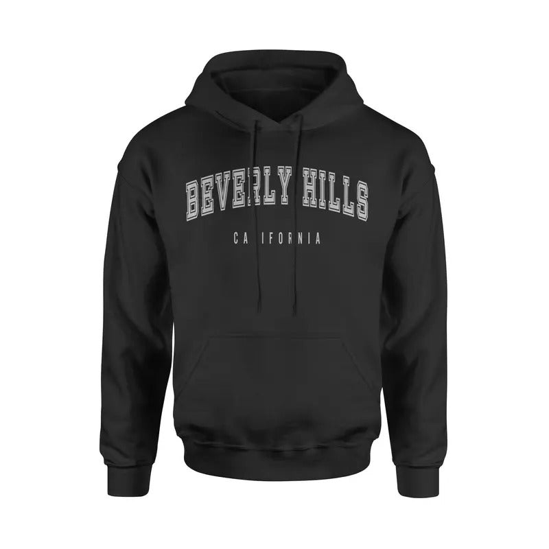Beverly Hills California Classic Cotton Fabric Pocket Womenswear T-Shirts