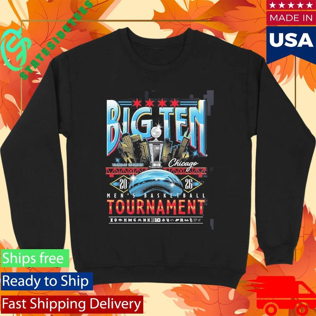 Big Ten Men’s Basketball Tournament 2026 Chicago Merch at United Center Unisex , , , Long Sleeve Tee
