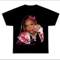 Bigg Latto Black Latto Pink Kitty Shirt Cotton Fabric T-Shirts