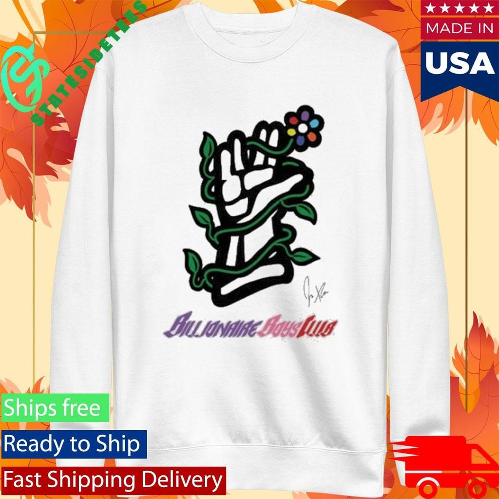 Billionaire Boys Club X Jae Tips Jae Tips Flower Hands Shirt Unisex , , , Long Sleeve Tee