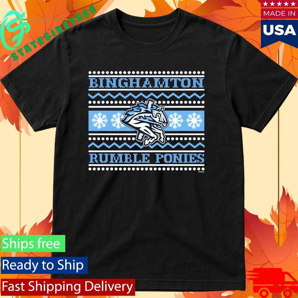 Binghamton Rumble Ponies Jolly Ugly Sweater Shirt Unisex , , , Long Sleeve Tee
