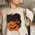 Black Cat Pumpkin Fall Halloween Black Cat Halloween T-Shirts