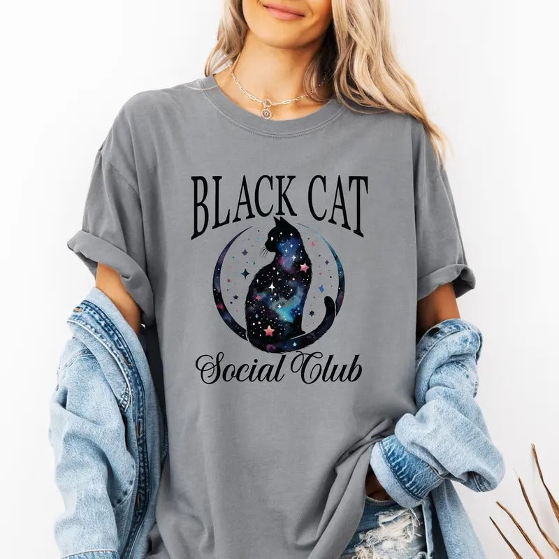 Black Cat Social Club Custom Colors Shirt Casual T-Shirts