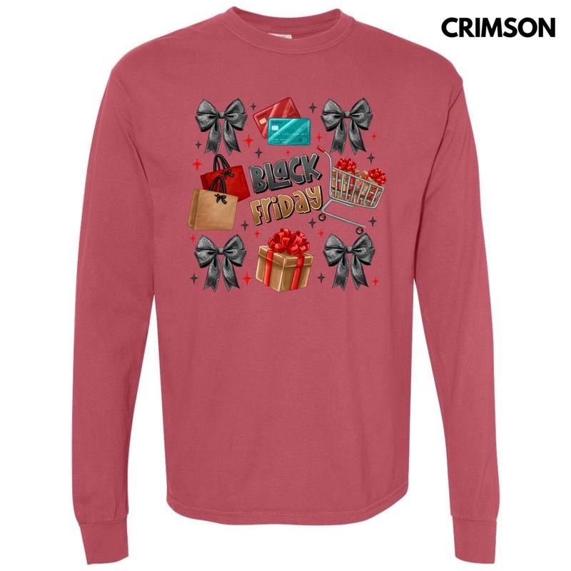 Black Friday Collage Long Sleeve Comfort Colors 'NLB' T-Shirts